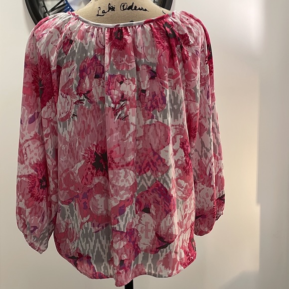 Allison Daley petites PL pink floral blouse - Picture 4 of 7
